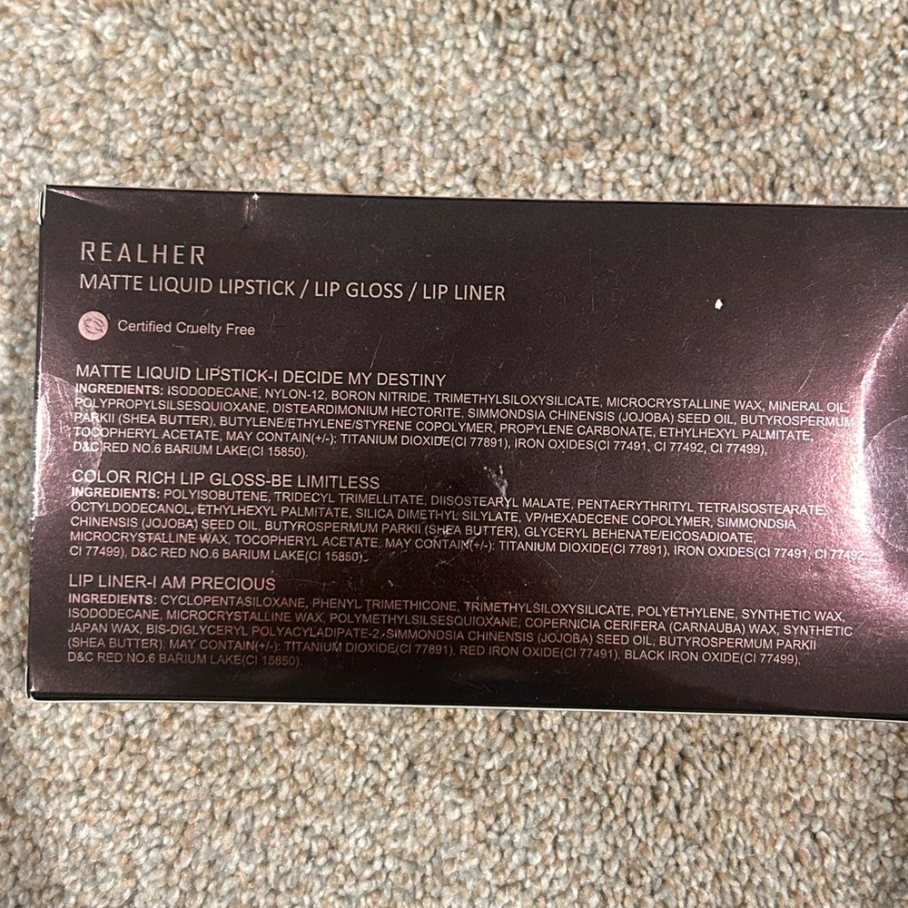RealHer Lip Kit - I can and I will NEW sealed kit lipstick gloss liner - Picture 3 of 3